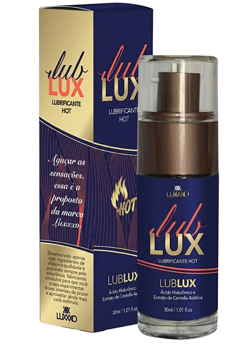 LUB LUX Hot - Lubrificante Neutro com ácido Hialurônico e Mais Aditivos - LUXXXO - 30g