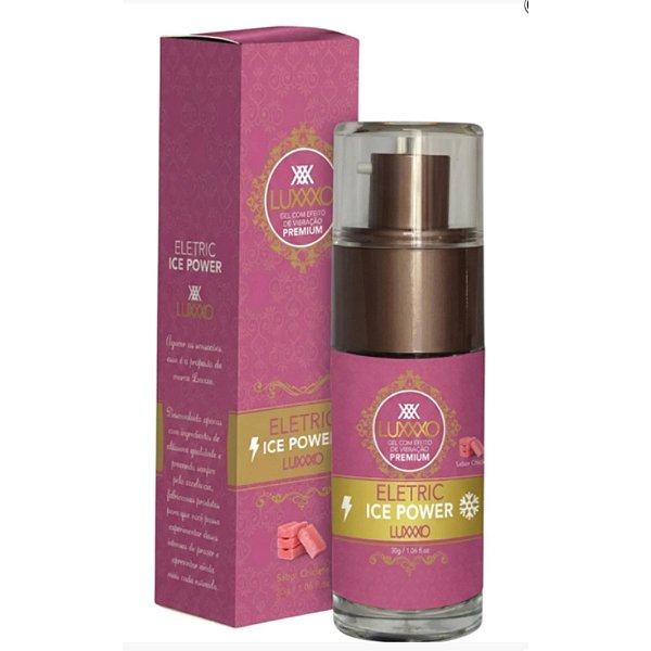 ELETRIC ICE Extra Forte - Sabor Chiclete - Lubrificante Com Efeito Eletrizante - LUXXXO - 30g