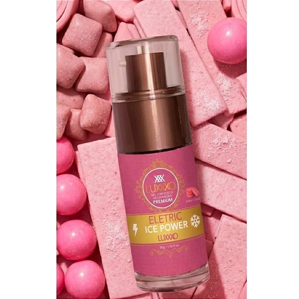 ELETRIC ICE Extra Forte - Sabor Chiclete - Lubrificante Com Efeito Eletrizante - LUXXXO - 30g