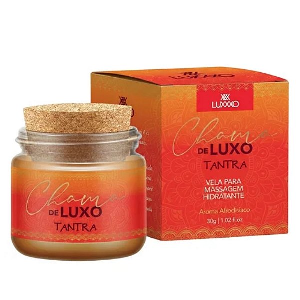 Chama de Luxo Atração Tantra - LUXXXO - Vela Para Massagem Aromática Com Ácido Hialurônico e D-Pantenol