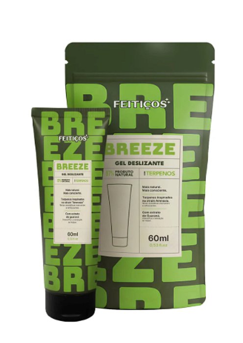 Lubrificante BREEZE - Gel Deslizante com Terpenos - 60ml - Feitiços