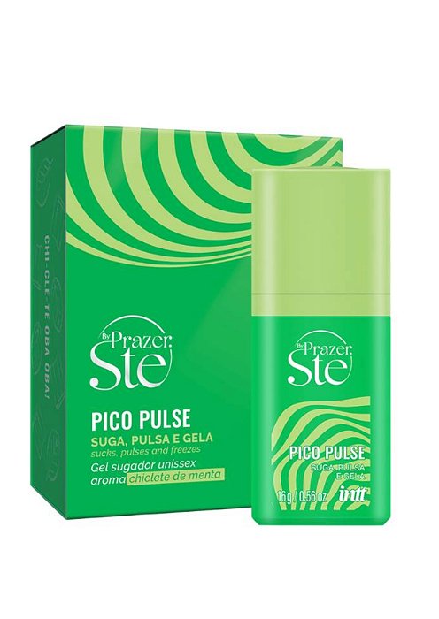 PICO PULSE Sugador Líquido Suga, Pulsa e Gela - By Prazer: Ste - Sabor Chiclete de Menta - 16g