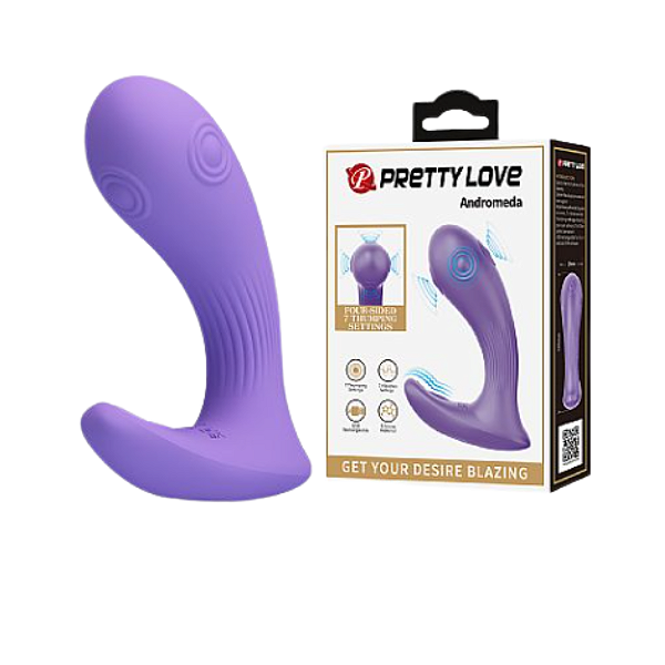 Vibrador de Ponto G e Clitóris com 4 Tapping - Andromeda