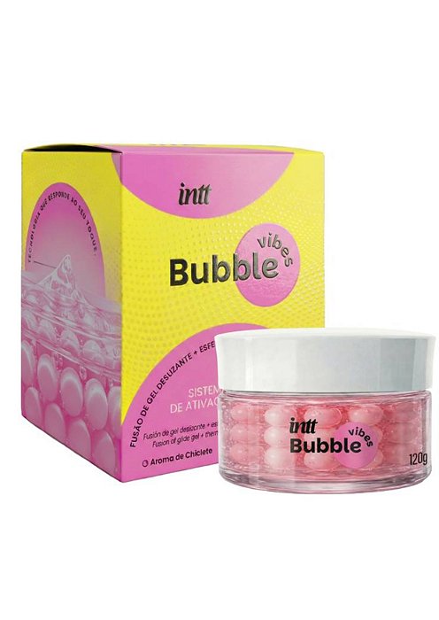 Bubble Vibes Gel 3 Em 1 Desliza Vibra Aquece 120g Intt