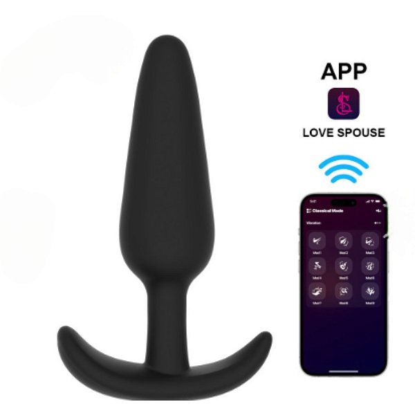 Plug Anal Com APP em Silicone com 9 Modos de Vibração e com Controle Via App