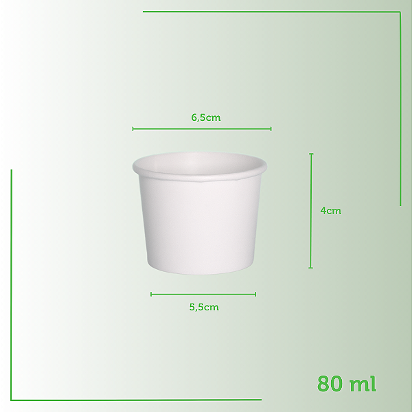 1000 Potes de Papel Branco 80ml