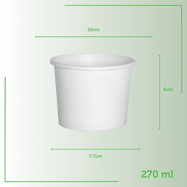 408 Potes de Papel Branco 270ml