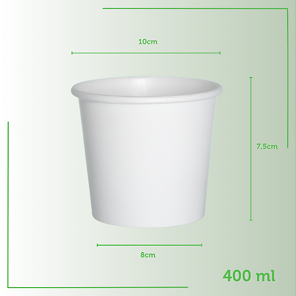 408 Potes de Papel Branco 400ml