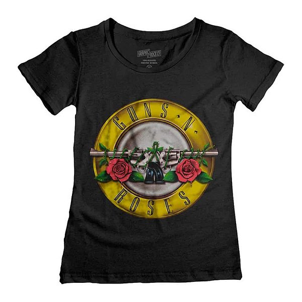 Camiseta Fatum - Feminina - Guns N Roses Simbolo - Preto