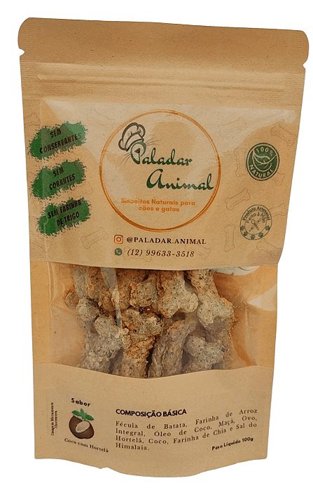 Biscoito Natural de Coco com Hortelã