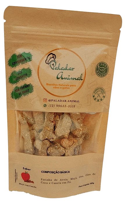 Biscoito Natural de Maçã com Canela