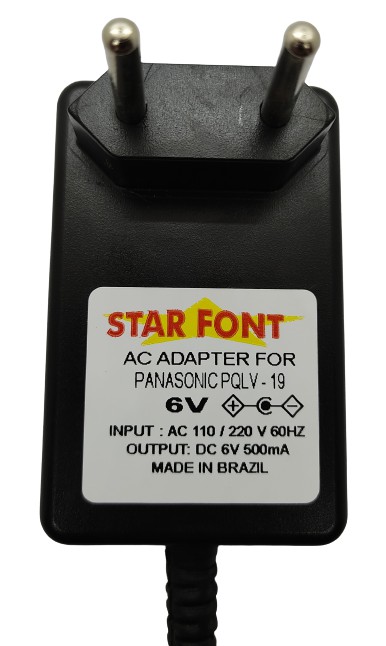 Fonte 6v 500ma Telefone Sem Fio Panasonic Pqlv19
