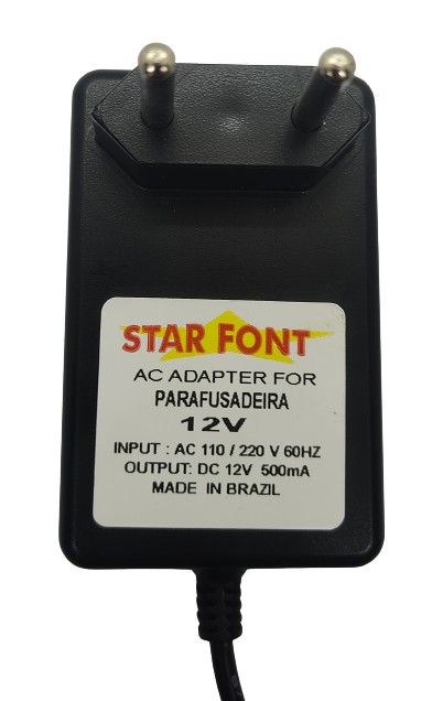 Fonte Carregador 12v 500ma Parfusadeira E Furadeira