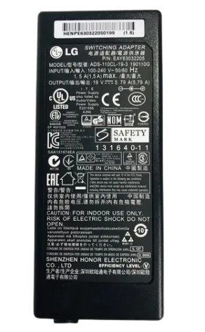 Fonte Compatível com TV Monitor LG 19V 5,79A