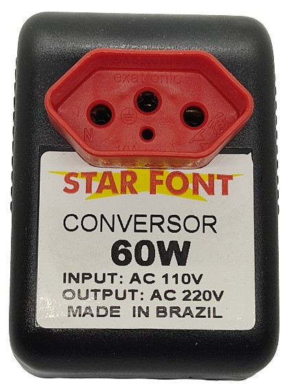 Transformador Conversor Voltagem 110v para 220v 60w