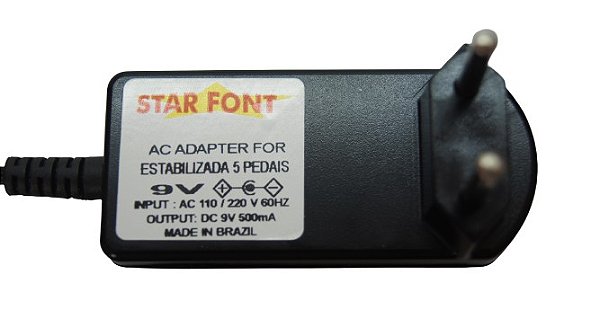 Fonte Para 5 Pedais Estabilizada 9v 500ma