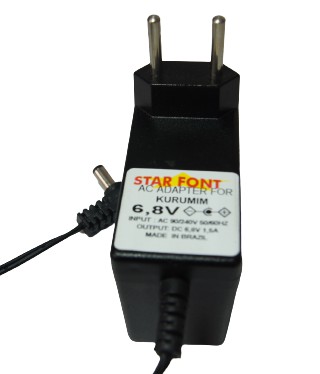 Fonte Compativel Com Relogio De Ponto Proveu Kurumim DC 6,8V 1500mA - Bivolt