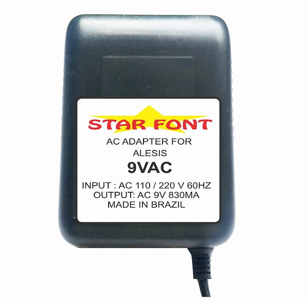 Fonte 9VAC 830mA Compatível com Equipamentos Alesis