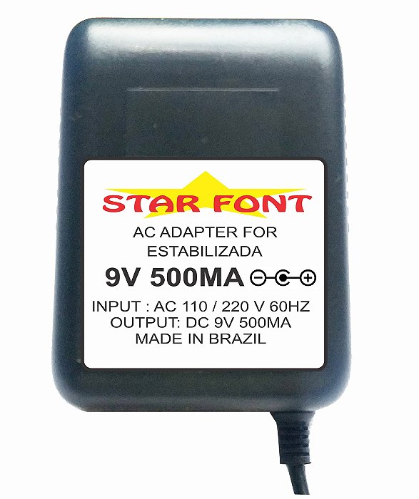 Fonte 9v 500ma Estabilizada Antirruído Bivolt