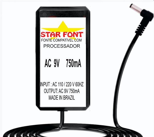 Fonte AC 9V Para Rack Modular Processador De Efeitos DOD G7
