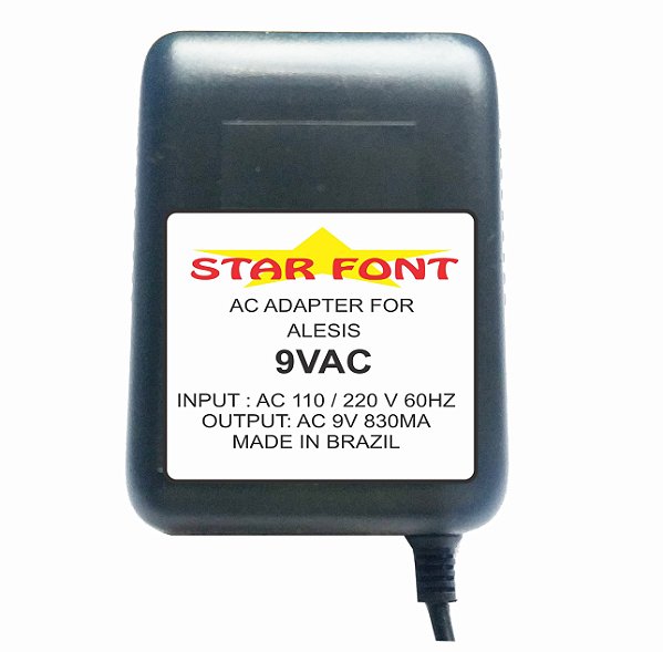 Fonte AC 9v 830mA Para Equipamentos Alesis