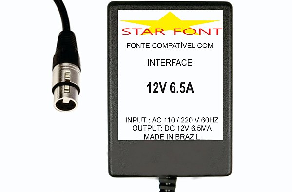 Fonte 12V 6.5A 4 Vias Para Interface De Audio Apollo