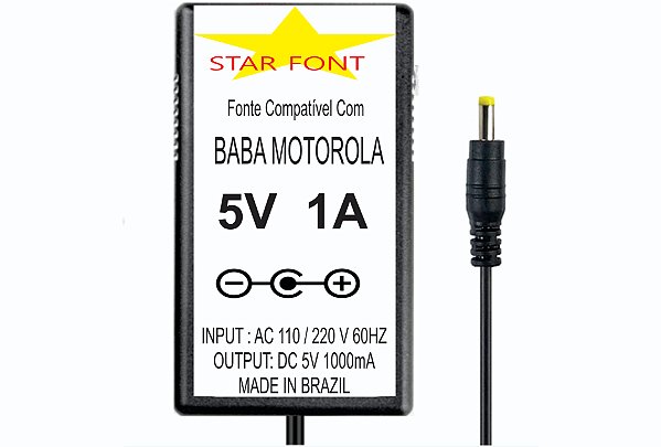Fonte Carregadora 5v Baba Eletrônica Motorola
