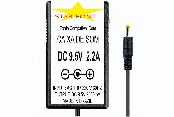 Fonte 9,5v 2.2a Para Dock station SONY