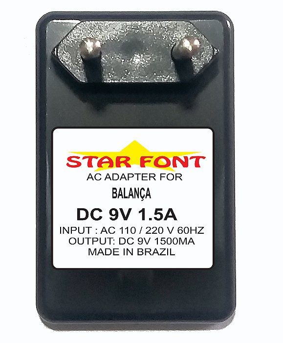 Fonte DC 9V 1,5A Para Balança Pesadora Eletronica Balmak