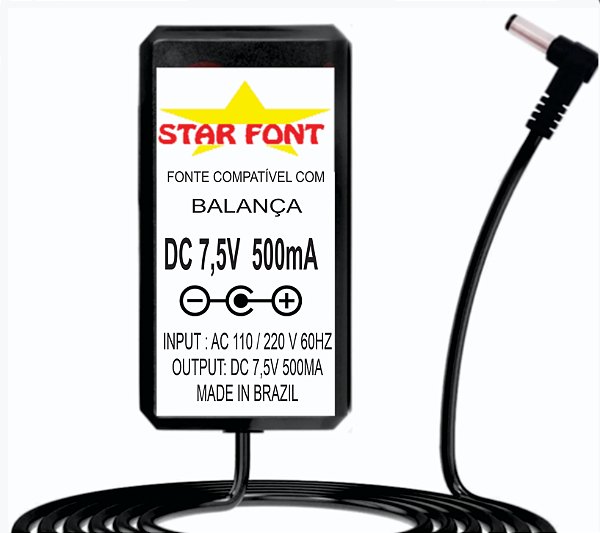 Fonte DC 7,5V Para Balança Ramuza
