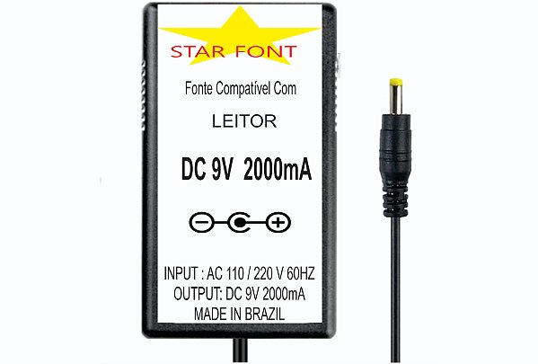 Fonte DC 9V Para leitor fixo de código de barras bematech s3200