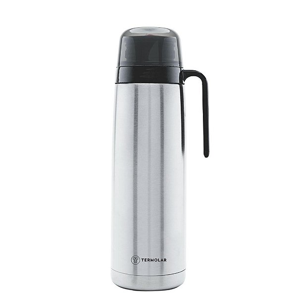Garrafa Térmica 100% Inox Termolar 1L Rolha Dupla Ação