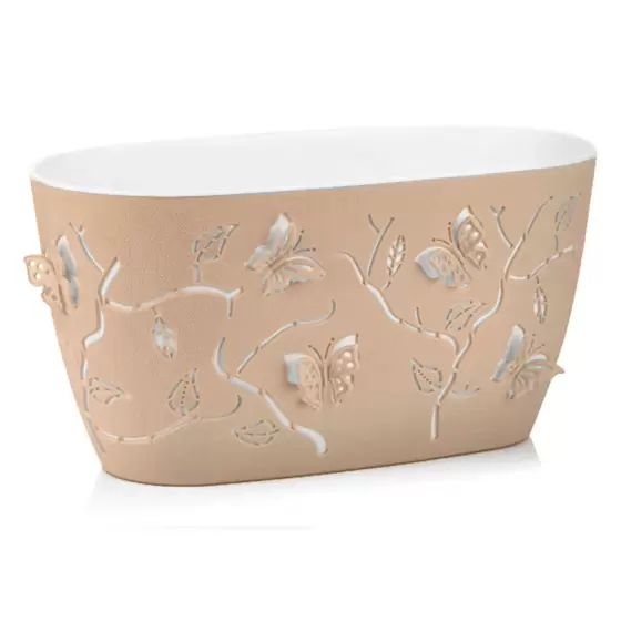 Cachepot Vaso Decorativo Floreira 4,1 L Borboleta Relevo 3d