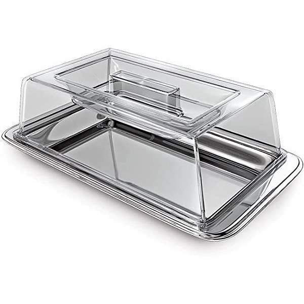 Manteigueira Inox com Tampa Plástico Euro