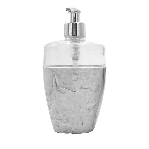 Saboneteira Liquida Plasvale Branco Carrara