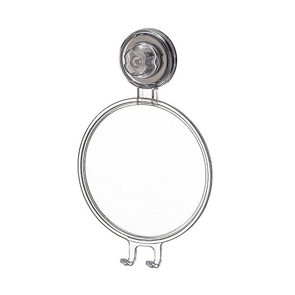 Espelho Antiembaçante com Ventosa Cinza Transparente Future