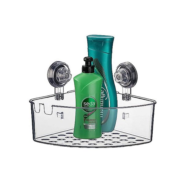 Suporte Cantoneira com Ventosas, Transparente Future 401NT