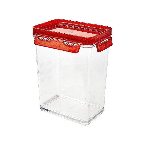 Pote Hermético Vermelho Polipropileno 925ml Coza