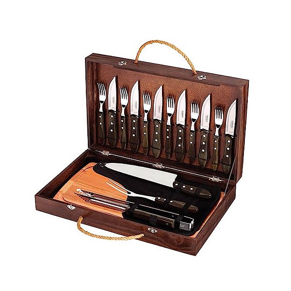 Kit para Churrasco 17 Peças Tramontina Barbecue PolyWood