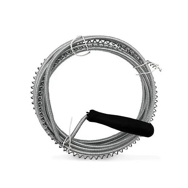 Desentupidor Tubulação Manual Flexível Aço Cano Ralo 3M