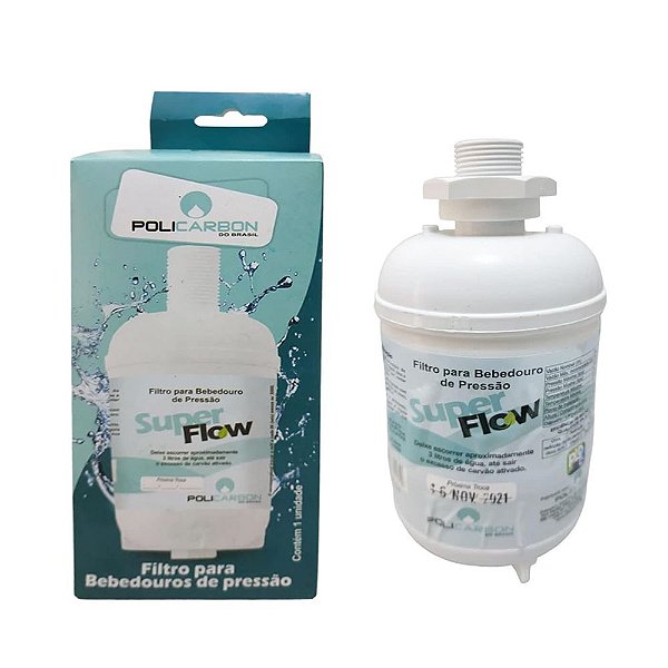 Filtro Refil Policarbon Super Flow Bebedouros de Pressão