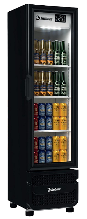 Cervejeira Preta Porta de Vidro Imbera CCV144
