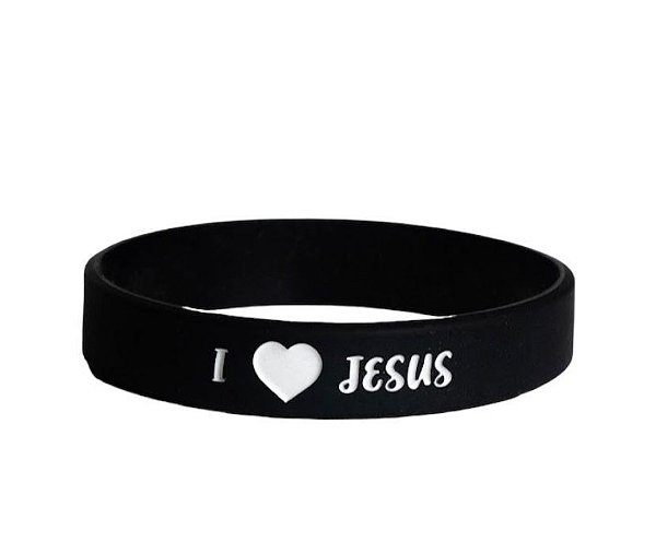 Pulseira Silicone Eu amo Jesus