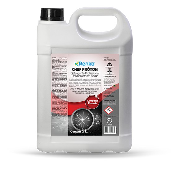 Chef Próton Detergente Profissional Desincrustante Ácido - 5 Litros - Renko