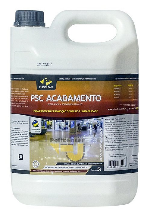 PSC Acabamento Brilhante - 5 Litros - Pisoclean