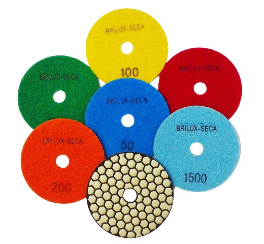 Lixa Diamantada Brilux a Seco 4'' - Diamax
