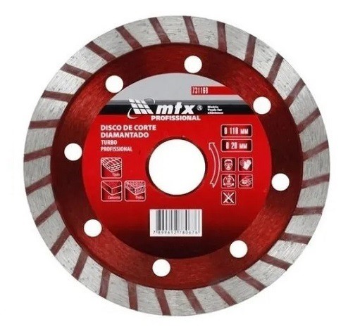 Disco de Corte Diamantado Turbo 110X20mm - Mtx