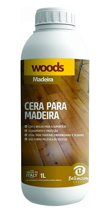 Cera para madeira Woods - 1 Litro - Bellinzoni