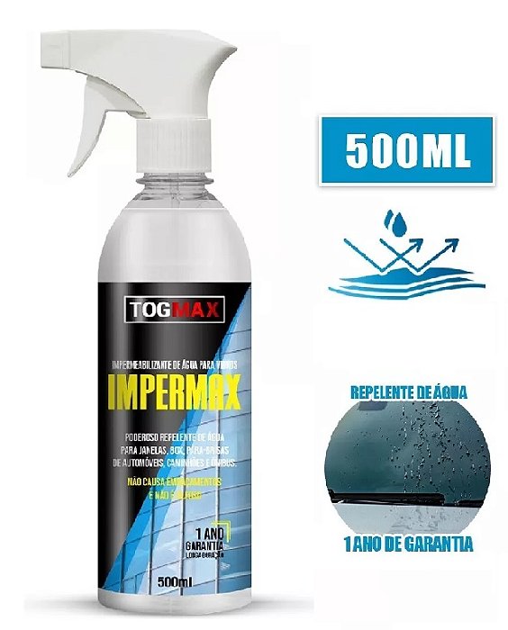 Impermax Impermeabilizante Para Vidros e Espelhos - 500 ml - TOGMAX