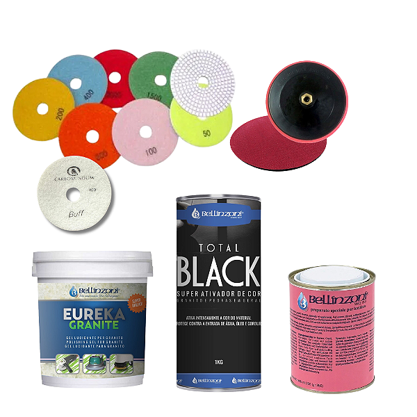 Kit Polimento de Granito Escuro
